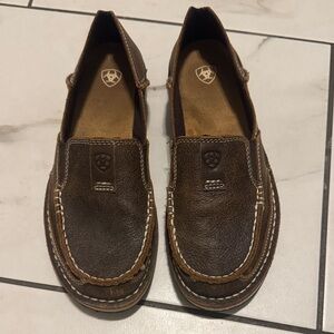 Ariat Men's Dark Brown Leather Slip-Ons